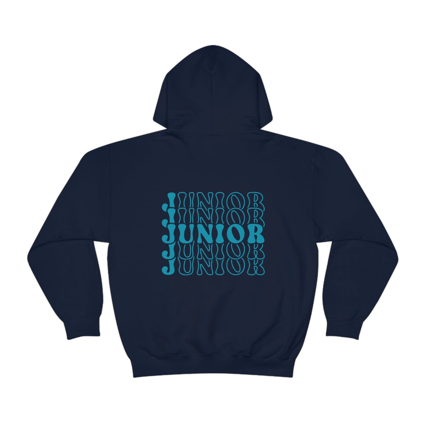 Hoodie Navy / S Junior | Stacked Retro | Heavy Blend™ Hooded Sweatshirt