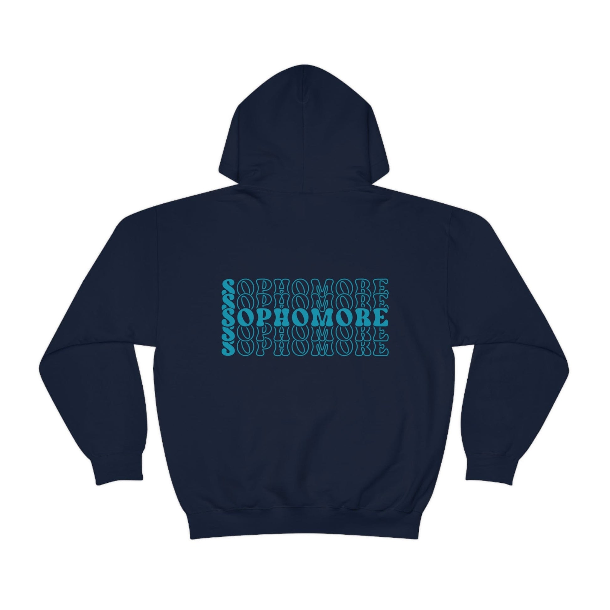 Hoodie Navy / S Sophomore | Stacked Retro | Heavy Blend™ Hooded Sweatshirt