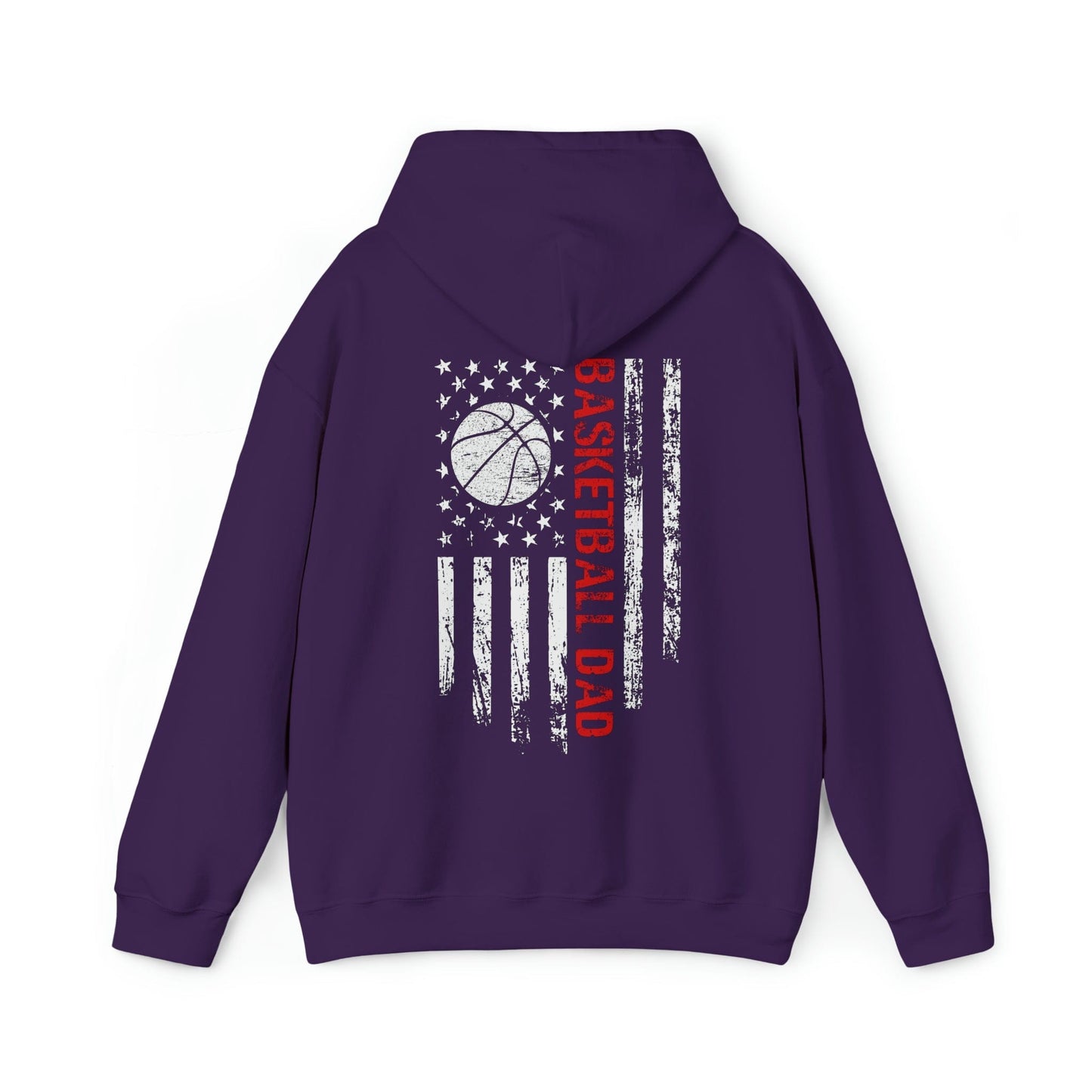 Hoodie Purple / S Basketball Dad | Patriotic | Hooded Sweatshirt