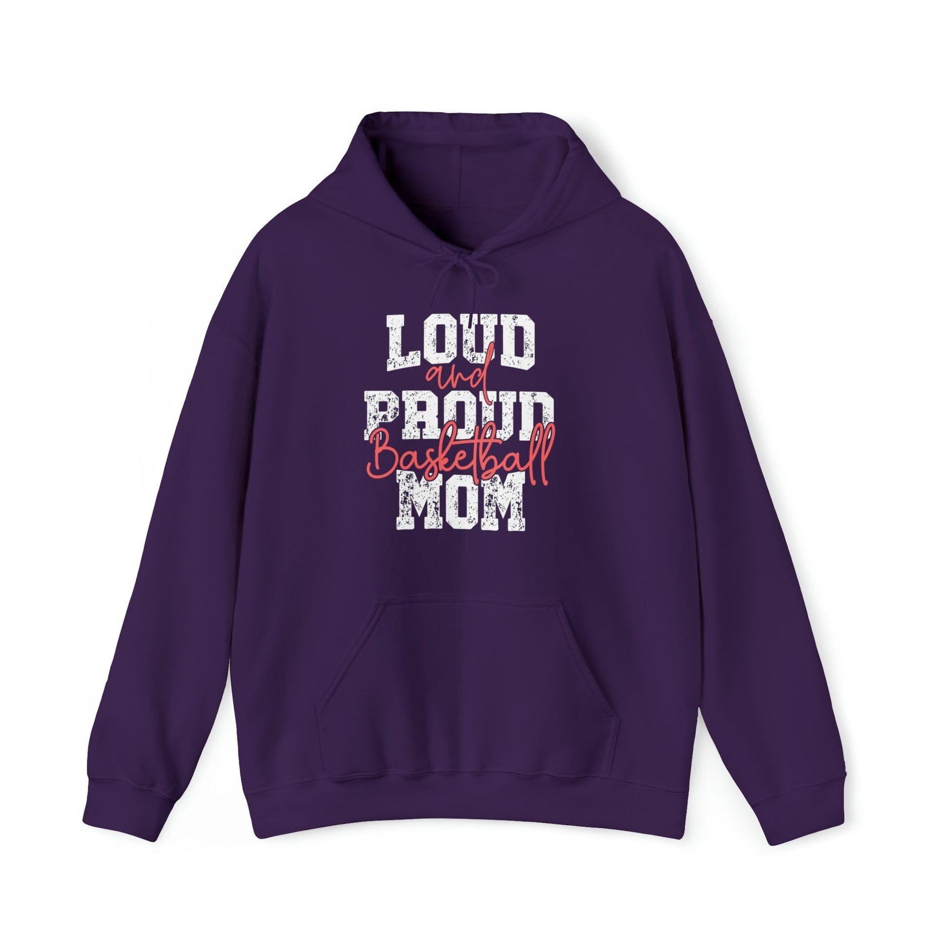 Hoodie Purple / S Basketball Mom | Loud and Proud | Hooded Sweatshirt