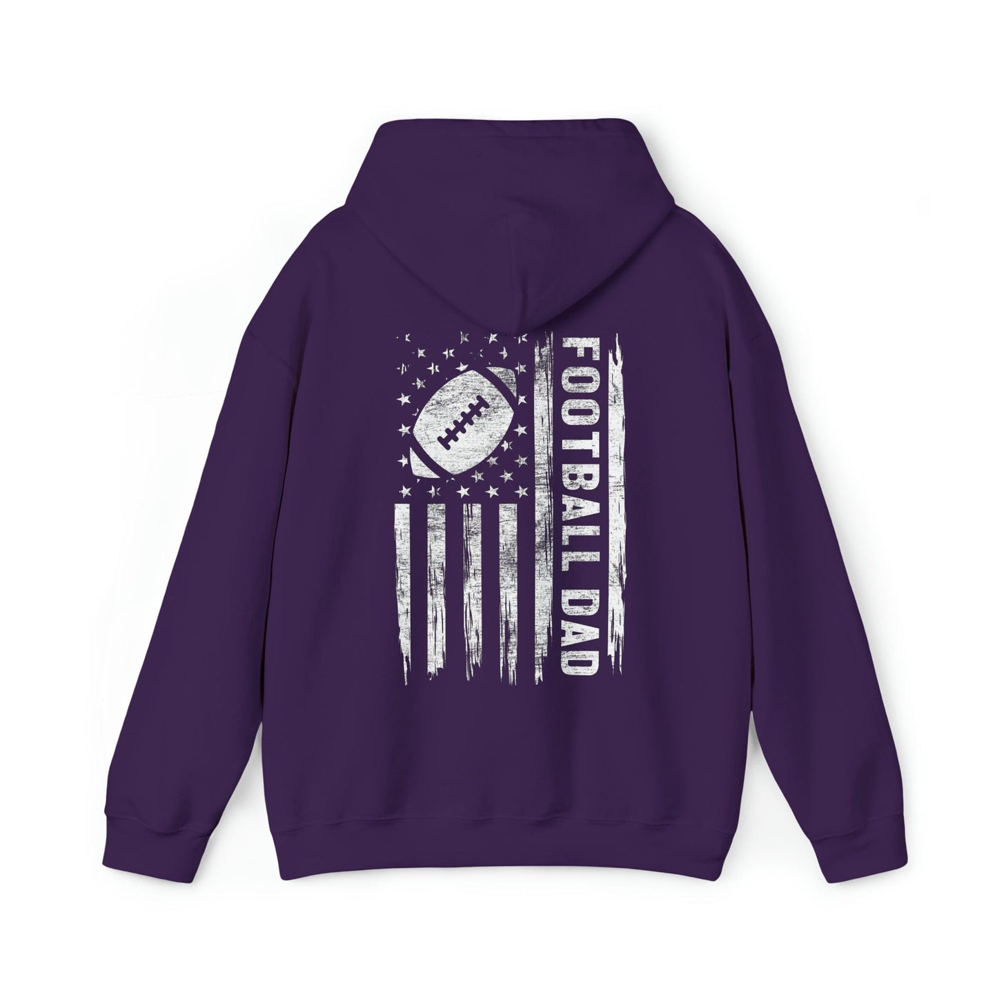 Hoodie Purple / S Football Dad | Patriotic | Hooded Sweatshirt