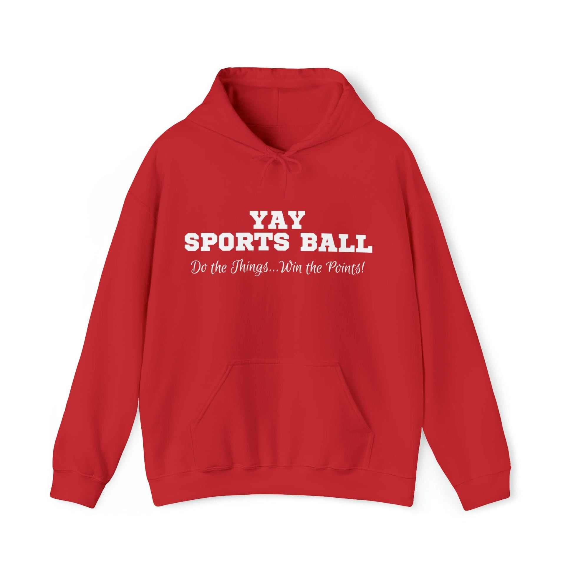 Printify Hoodie Red / S Yay Sports Ball | Hooded Sweatshirt