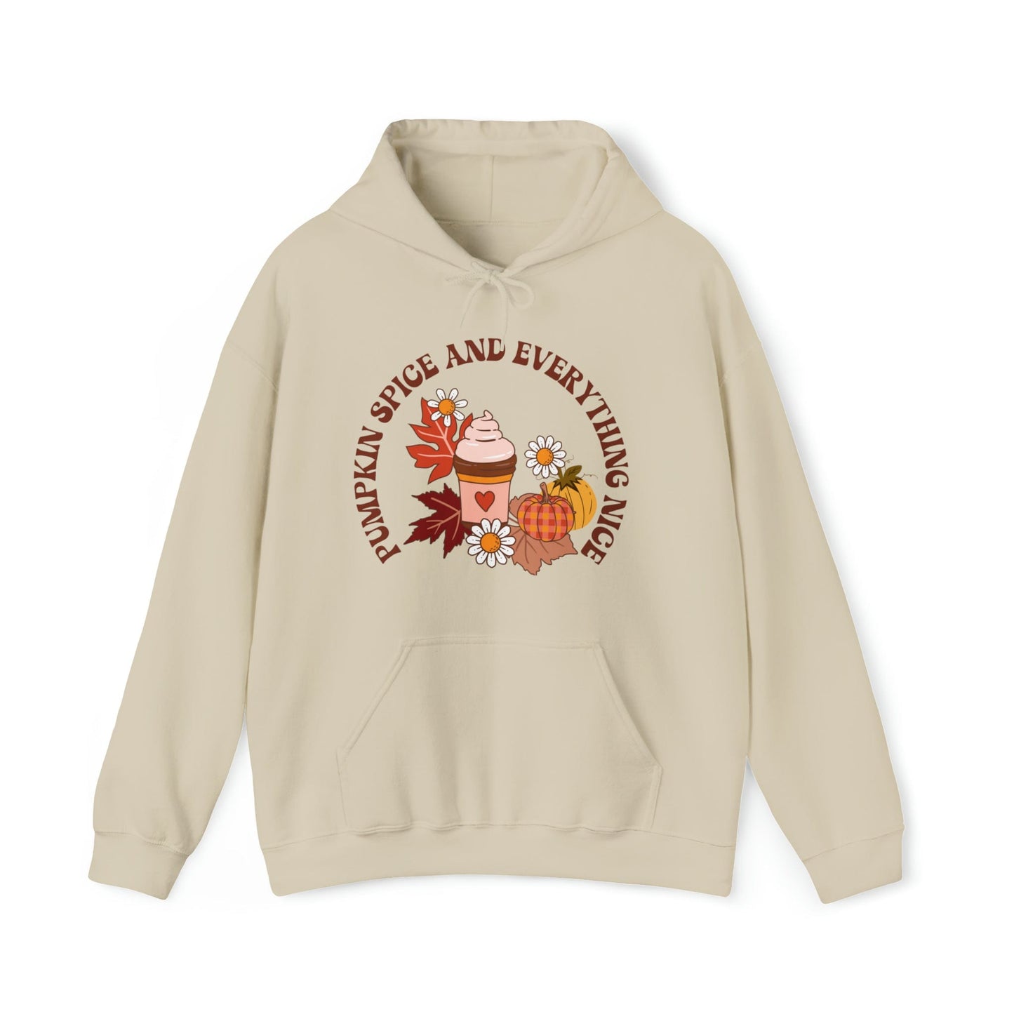 Hoodie Sand / S Pumpkin Spice and Everything Nice | Retro | Hooded Sweatshirt