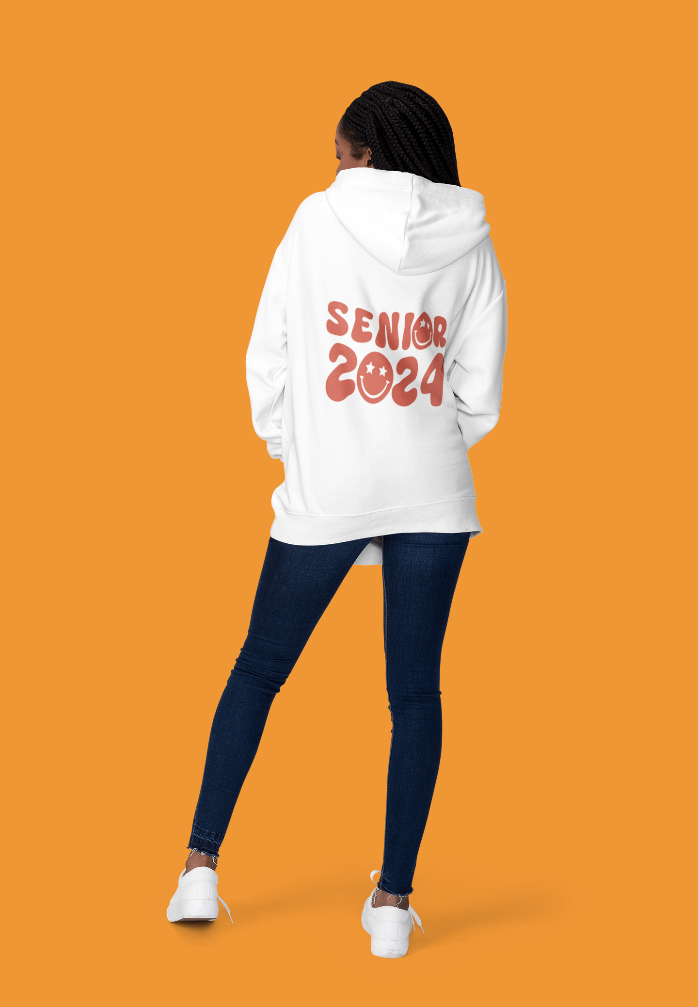 Hoodie Senior | 2024 | Smiley Face | Retro | Heavy Blend™ Hooded Sweatshirt