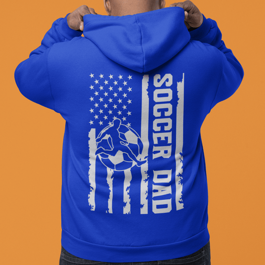 Hoodie Soccer Dad | Patriotic | Hooded Sweatshirt