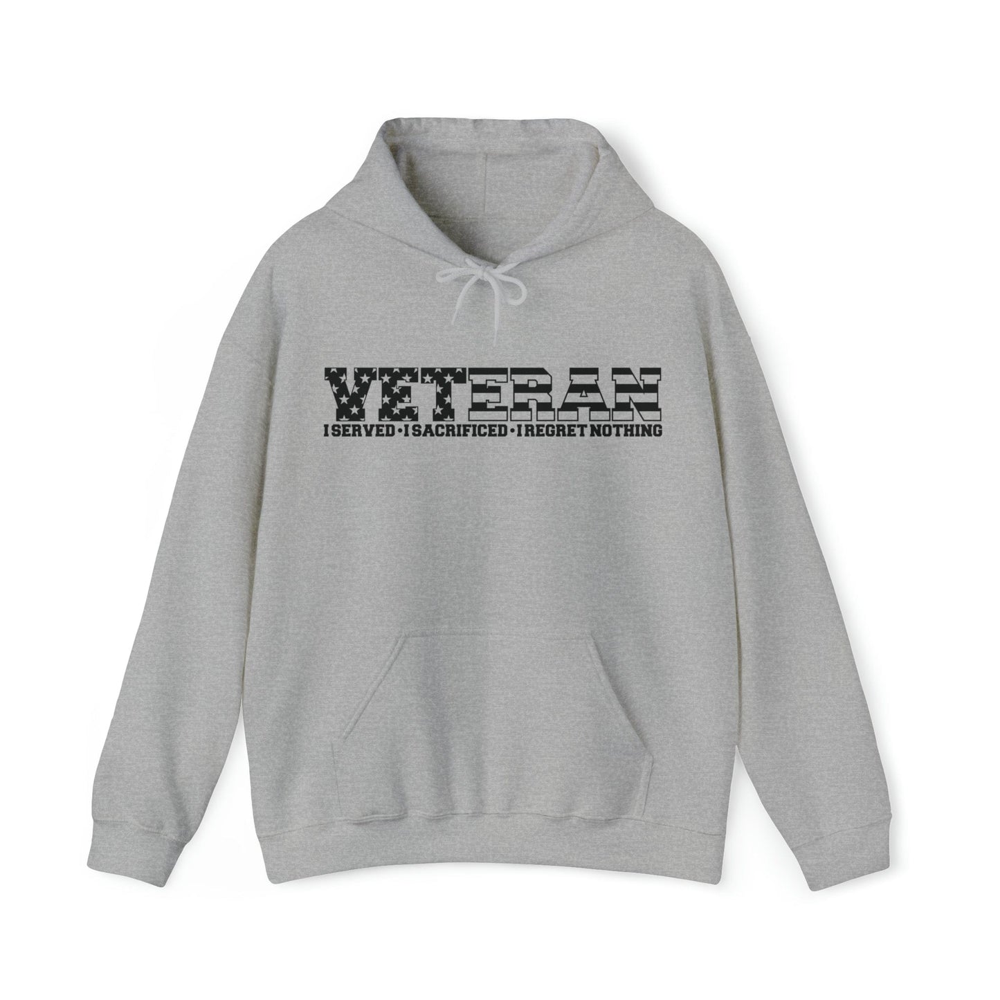 Hoodie Sport Grey / S Veteran | Served | Sacrificed | Hooded Sweatshirt