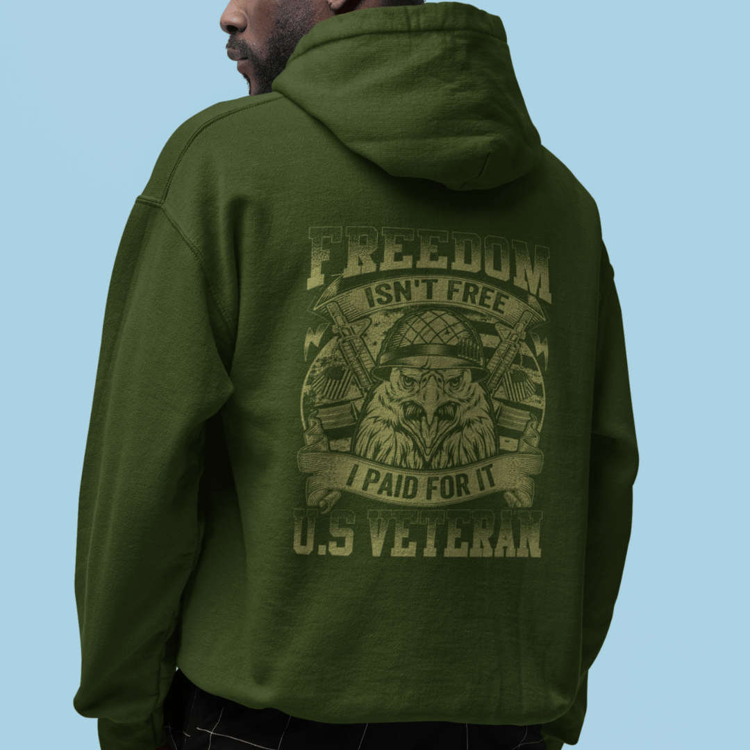 Hoodie US Veteran | Freedom Isn't Free | Hooded Sweatshirt