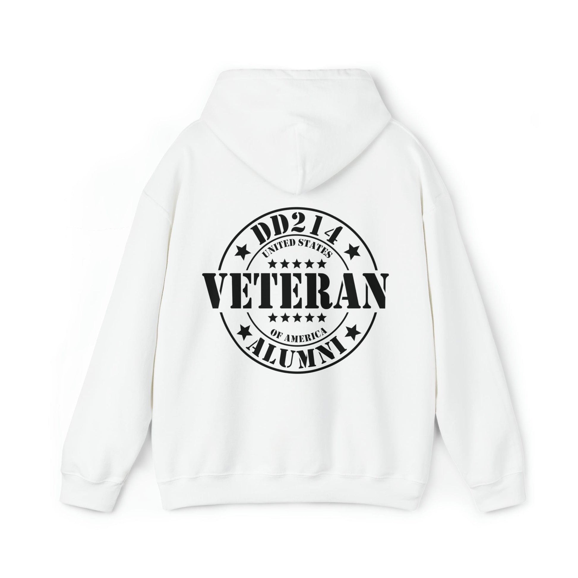 Hoodie White / S DD214 Alumni | US Veteran | Hooded Sweatshirt