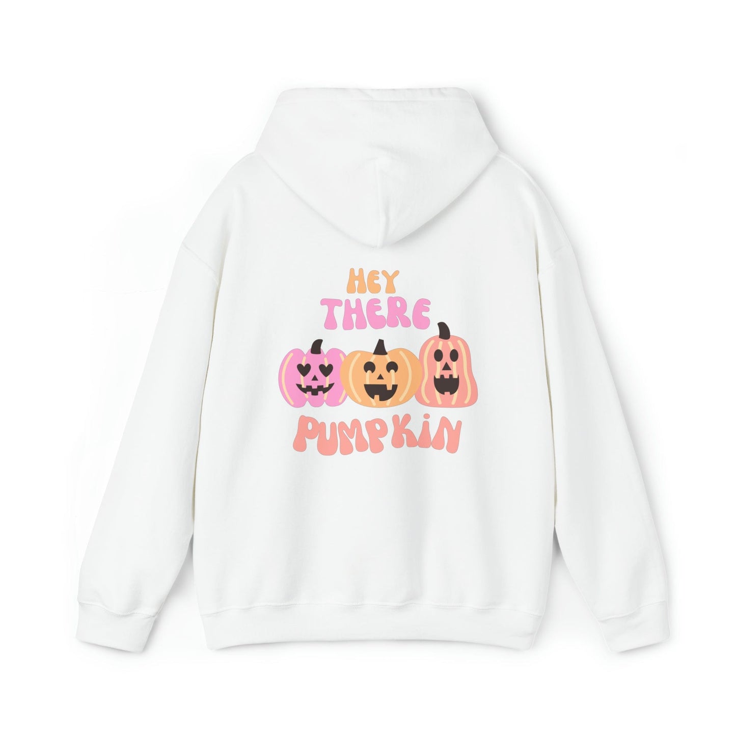 Hoodie White / S Hey There Pumpkin | Retro | Hooded Sweatshirt