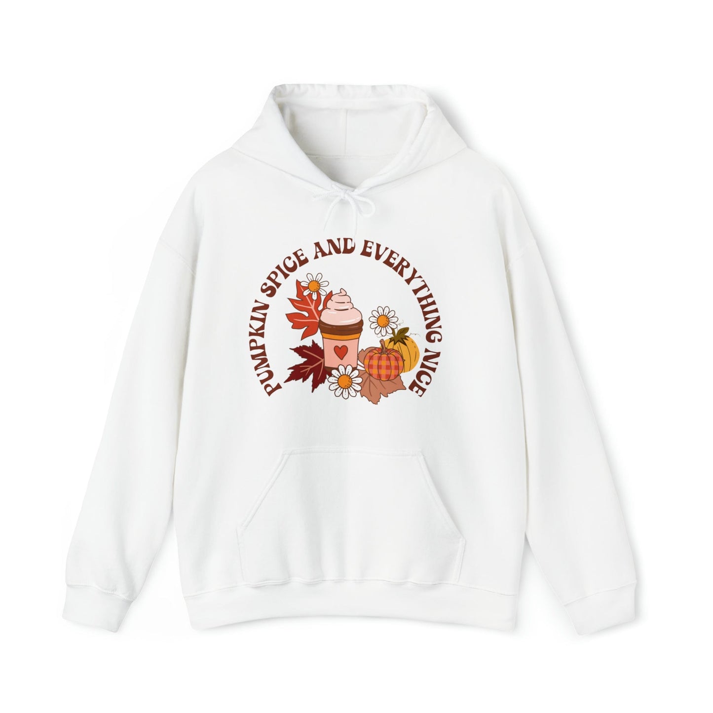 Hoodie White / S Pumpkin Spice and Everything Nice | Retro | Hooded Sweatshirt