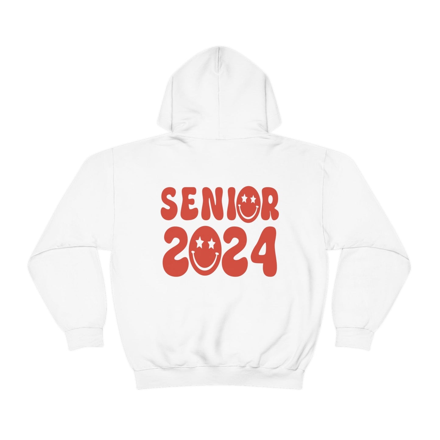 Hoodie White / S Senior | 2024 | Smiley Face | Retro | Heavy Blend™ Hooded Sweatshirt