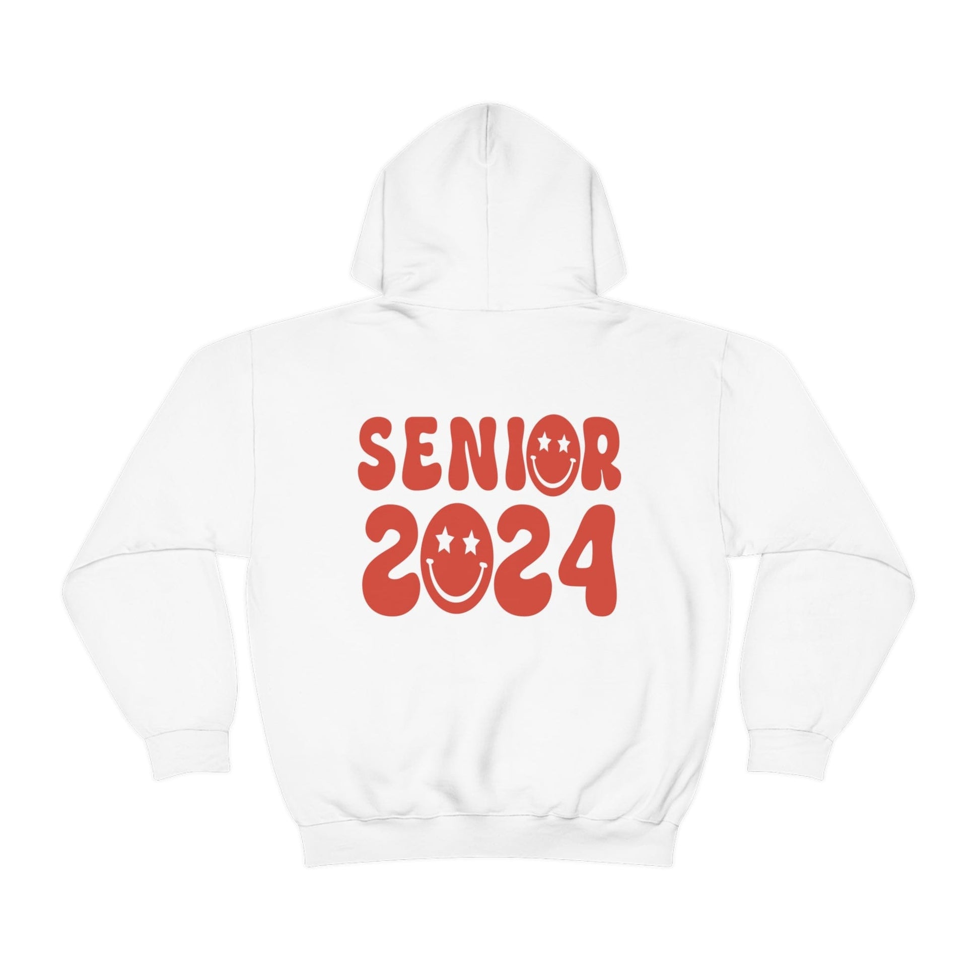 Hoodie White / S Senior | 2024 | Smiley Face | Retro | Heavy Blend™ Hooded Sweatshirt