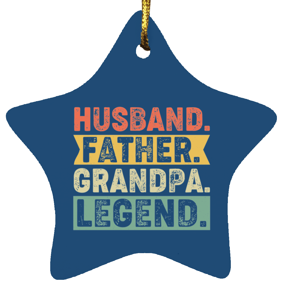 Housewares Royal / One Size Husband Father Grandpa Legend | Star Ornament