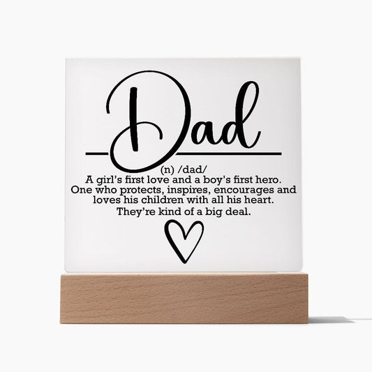 Jewelry Dad Definition | Square Acrylic Plaque