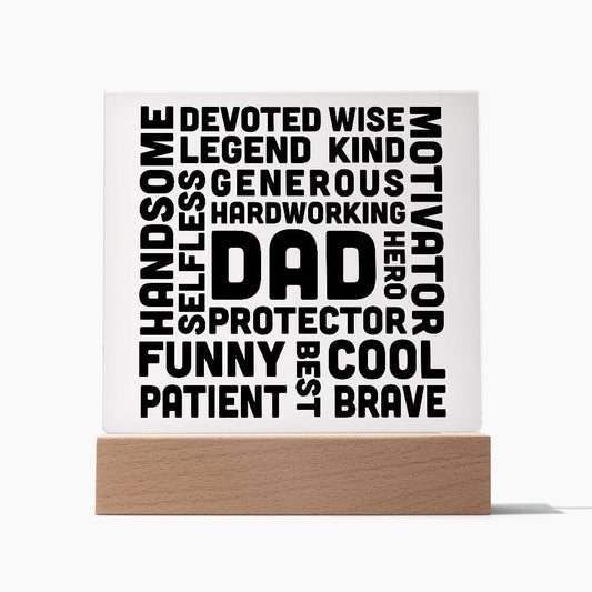 Jewelry Dad | Word Art | Square Acrylic Plaque