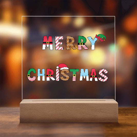 Jewelry Merry Christmas | Square Acrylic Plaque