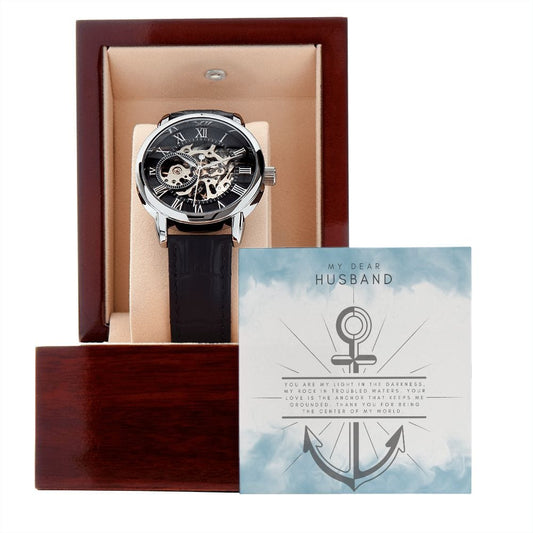 Jewelry My Dear Huband | My Anchor | Men's Openwork Watch