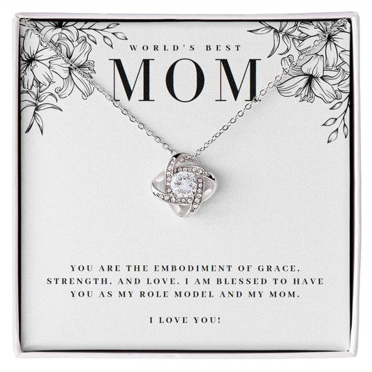 Jewelry World's Best Mom | Love Knot Necklace