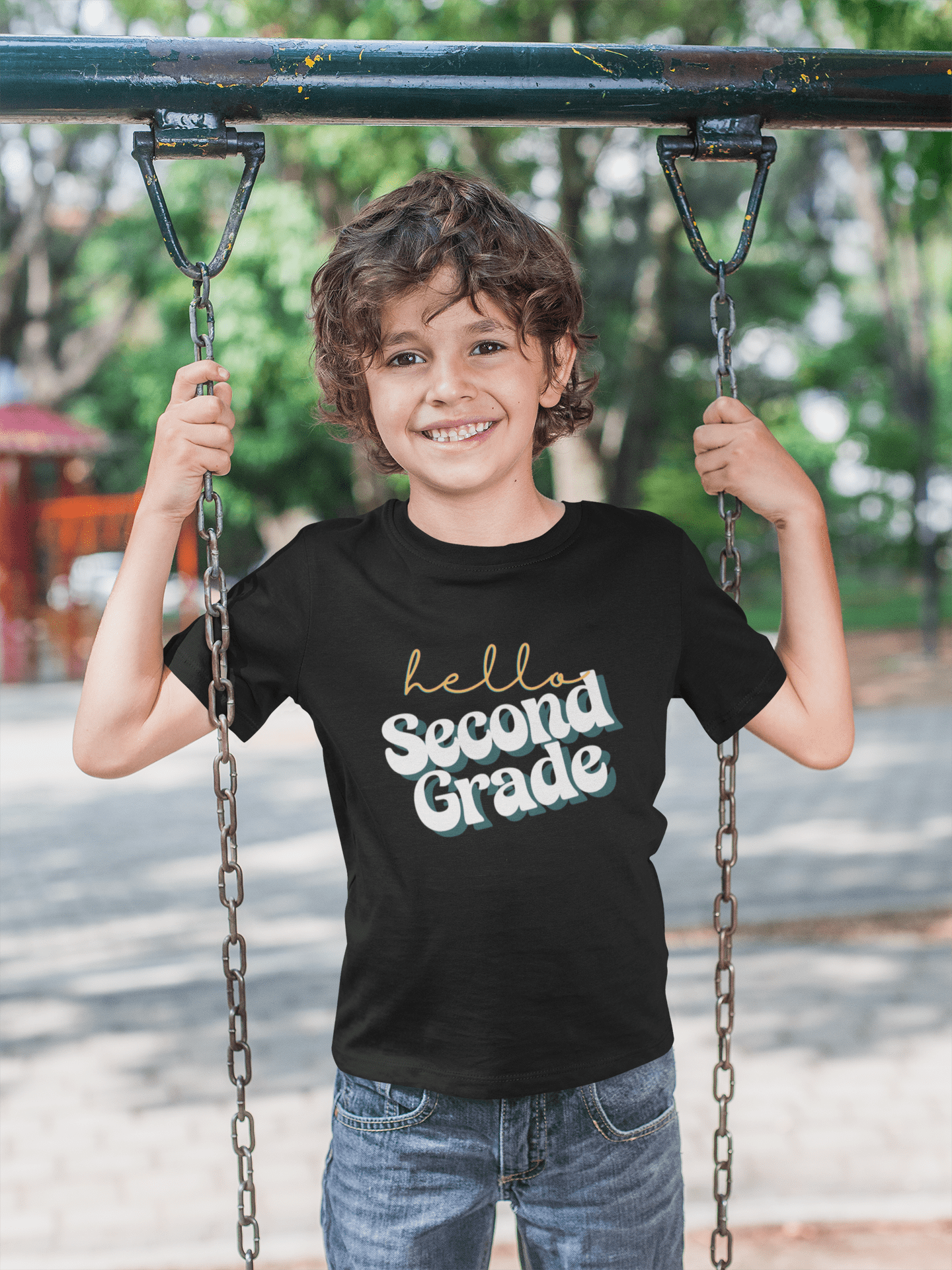 Kids clothes Hello Second Grade | Retro | YOUTH Sizes | Cotton Tee