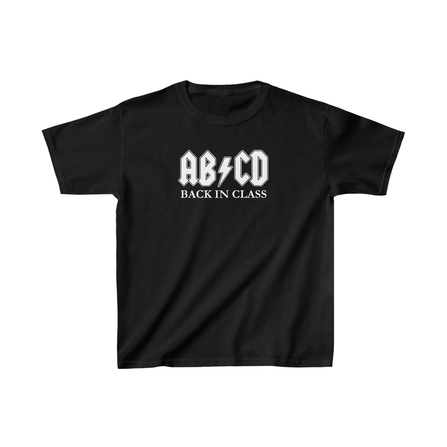 Kids clothes XS / Black ABCD | Back in Class | Rock | YOUTH Sizes | Cotton Tee