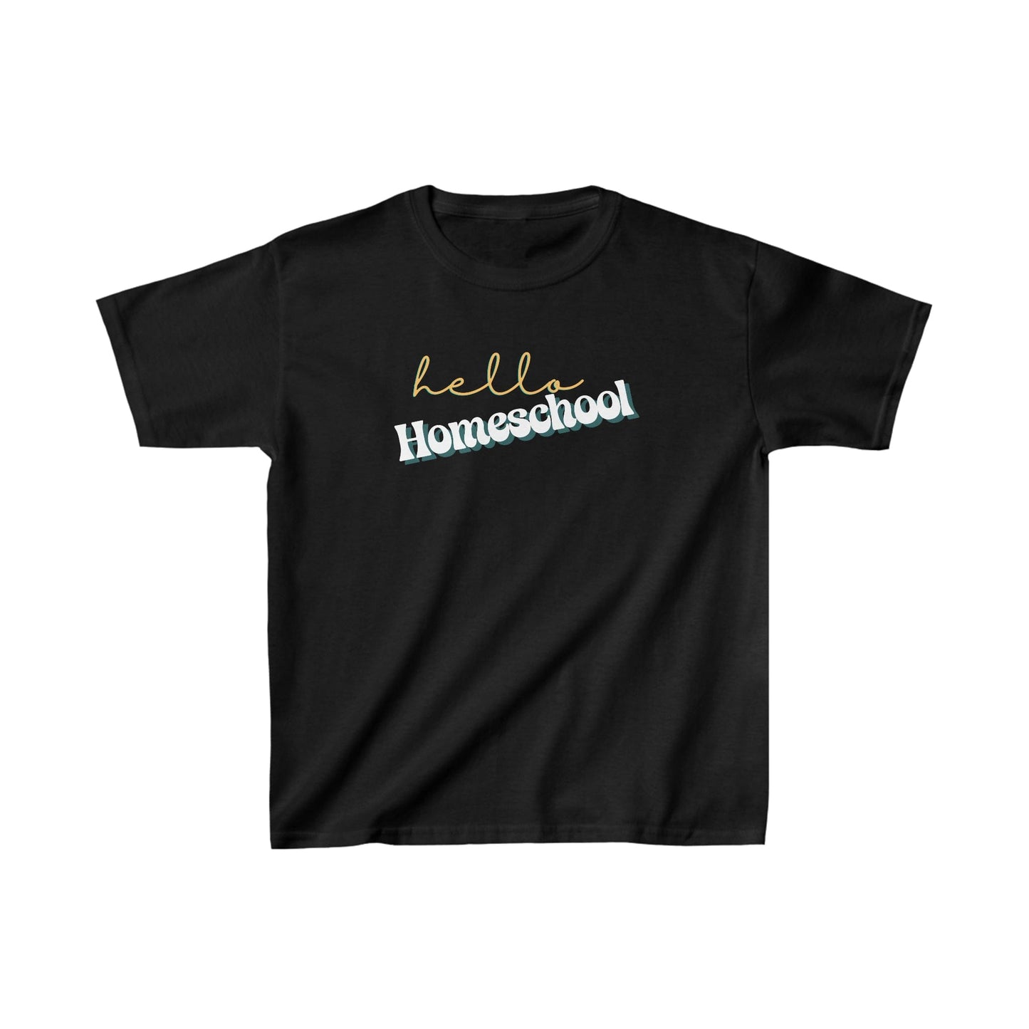 Kids clothes XS / Black Hello Homeschool | Retro | YOUTH Sizes | Cotton Tee