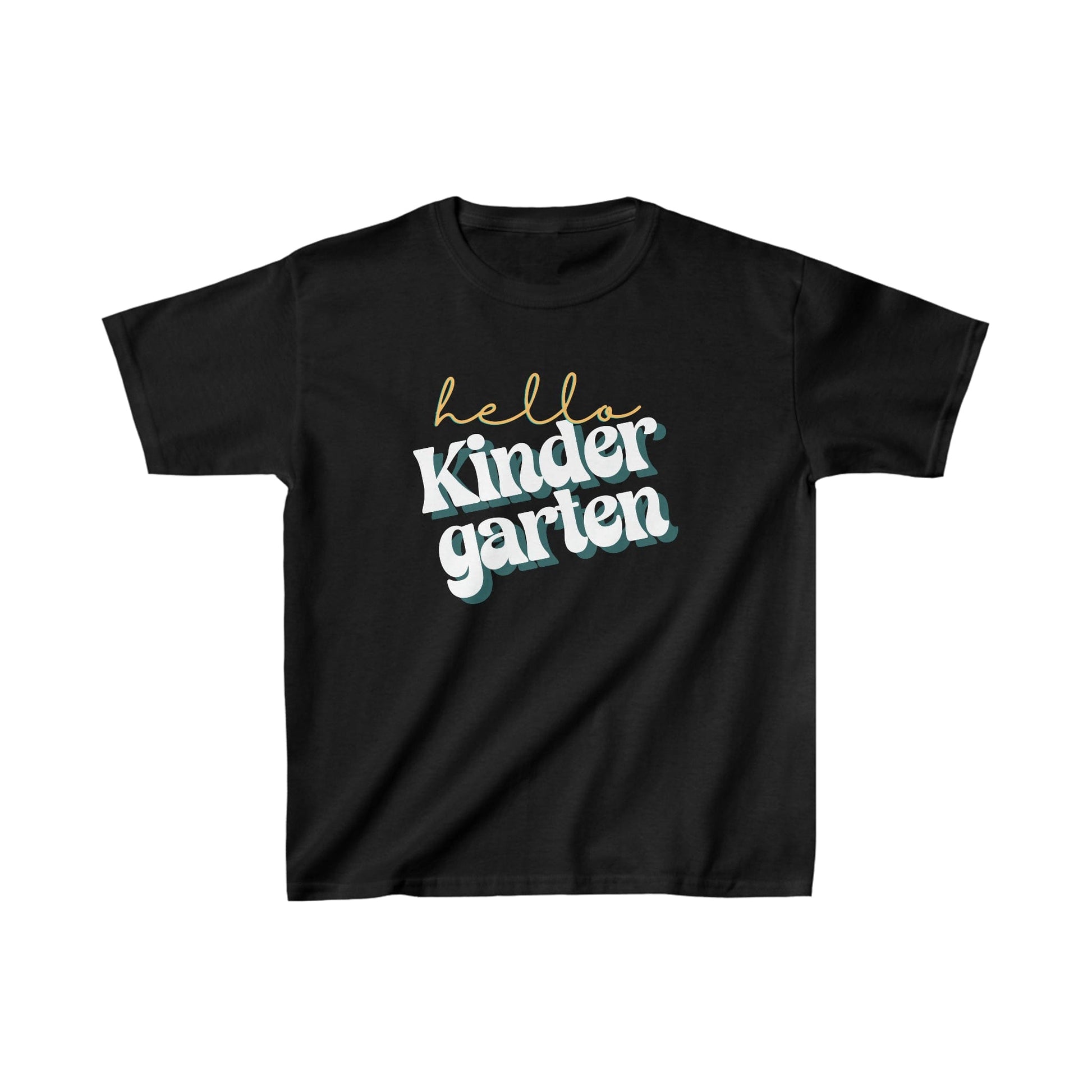 Kids clothes XS / Black Hello Kindergarten | Retro | YOUTH Sizes | CottonTee