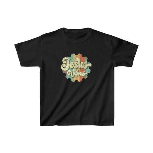 Kids clothes XS / Black Jesus Vibes | Christian | Kids Heavy Cotton™ Tee