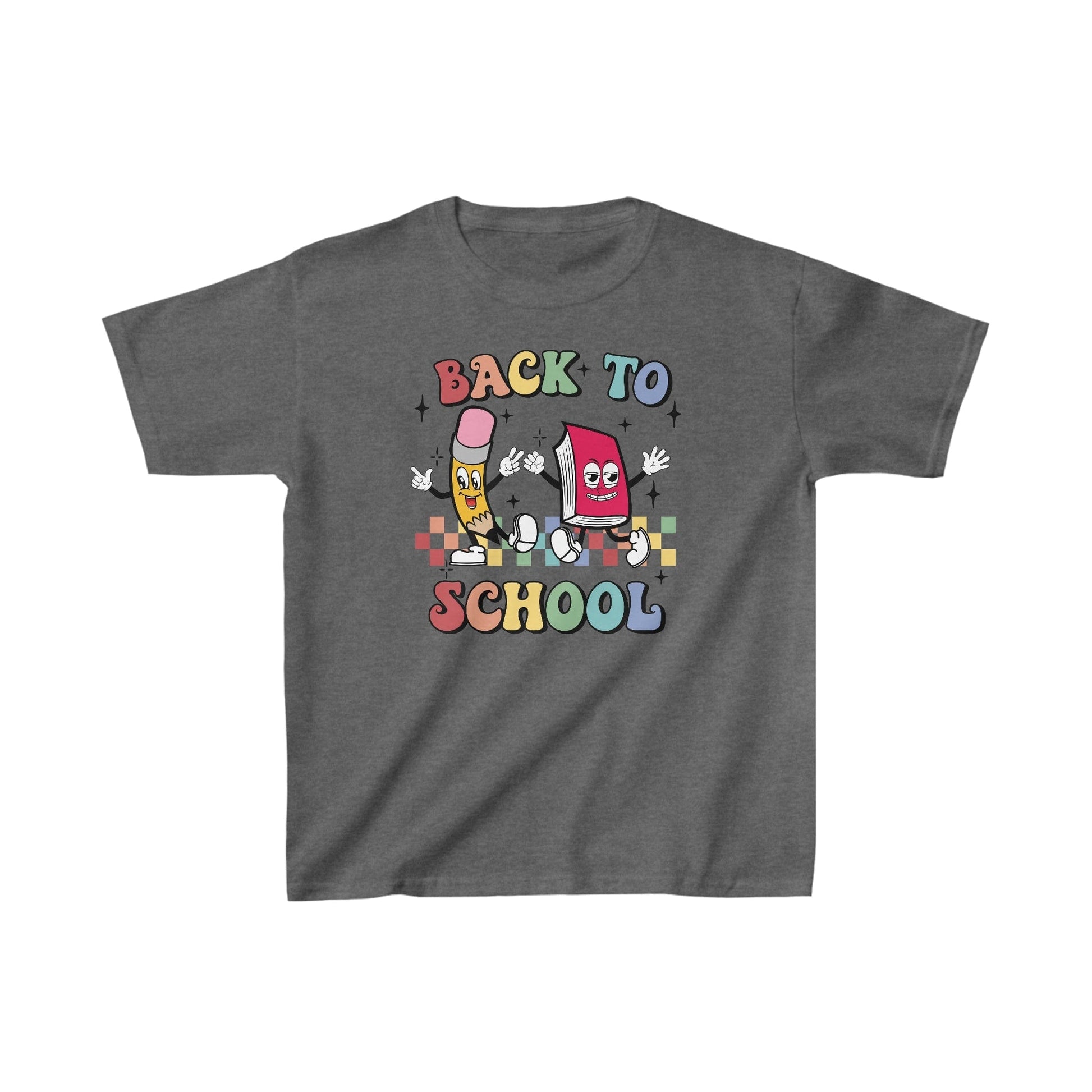 Kids clothes XS / Dark Heather Back to School | Retro | YOUTH Sizes | Cotton Tee