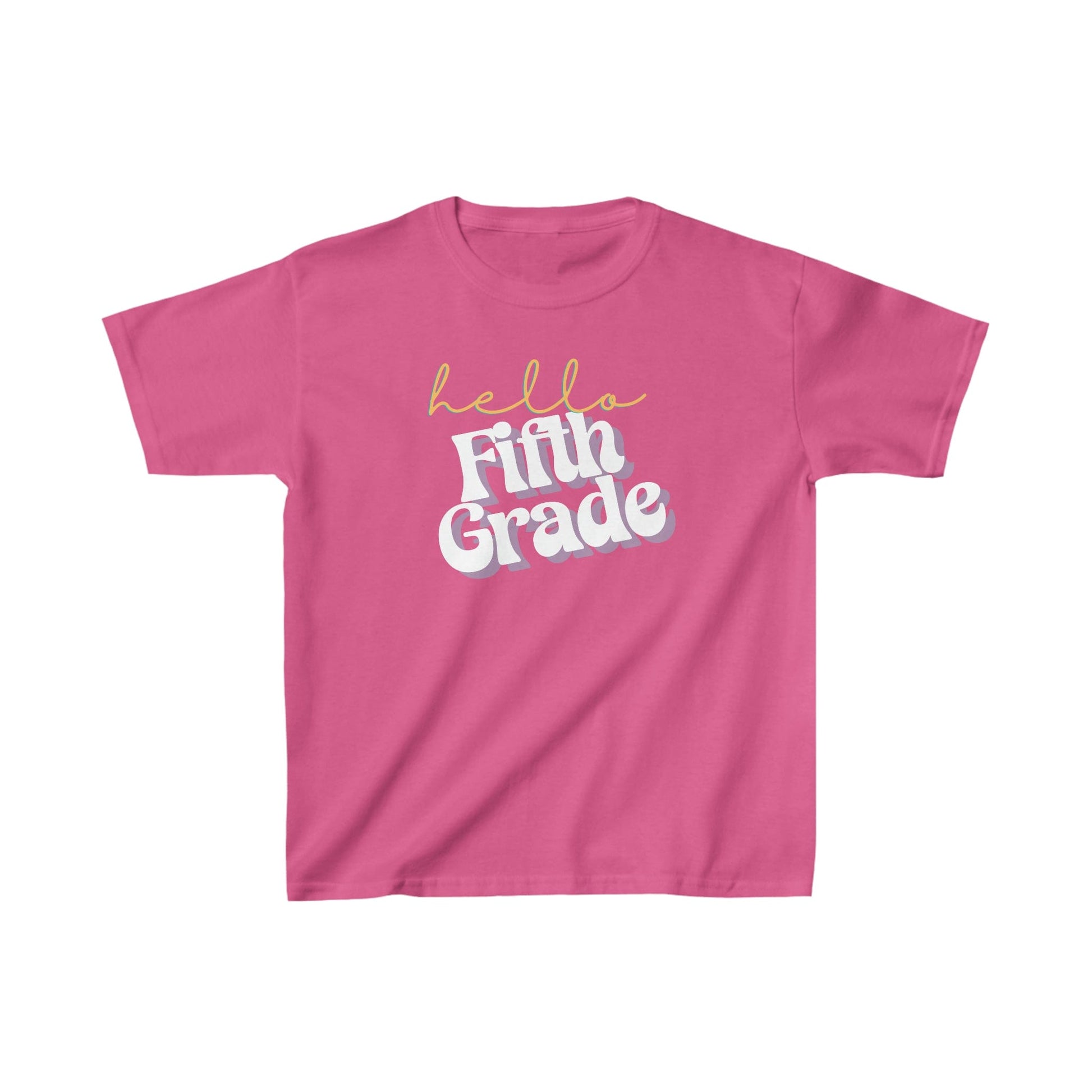 Kids clothes XS / Heliconia Hello Fifth Grade | Retro | YOUTH Sizes | Cotton Tee