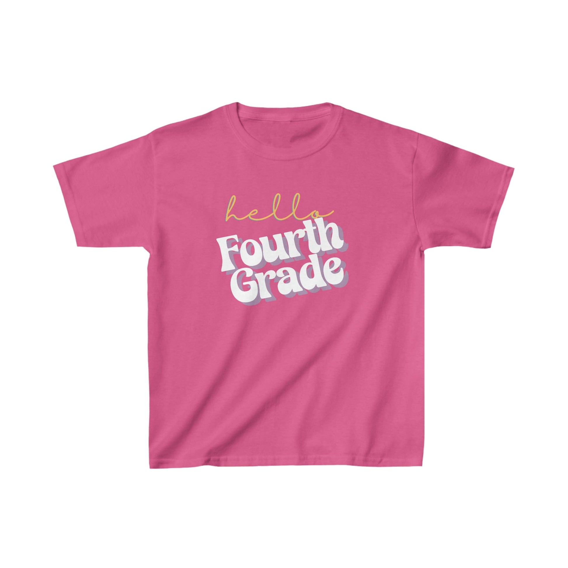 Kids clothes XS / Heliconia Hello Fourth Grade | Retro | YOUTH Sizes | Cotton Tee