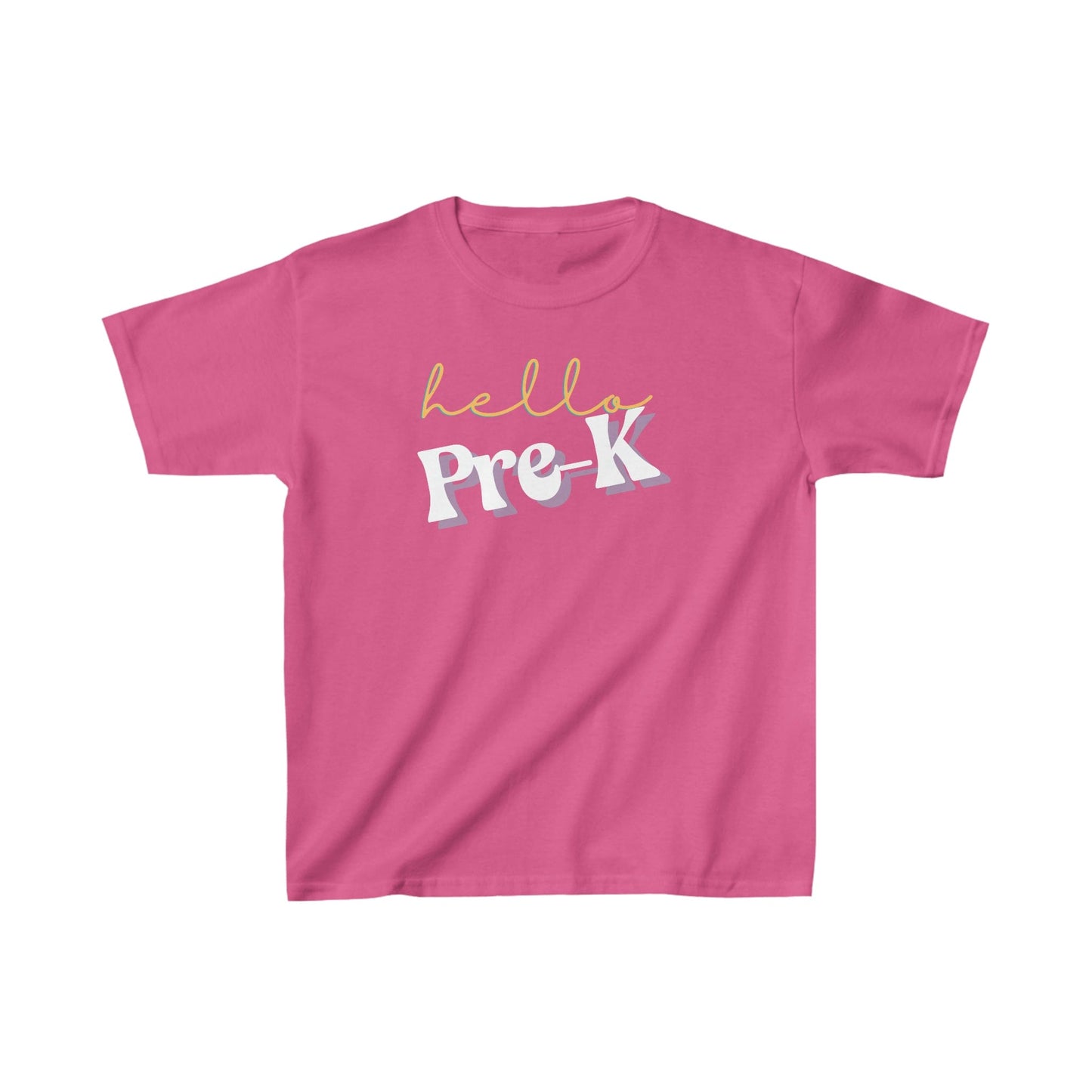 Kids clothes XS / Heliconia Hello Pre-K | Retro | YOUTH Sizes | Cotton Tee