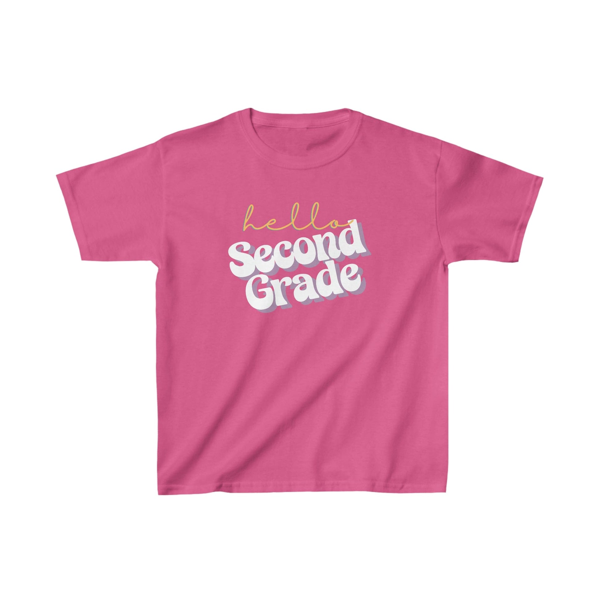 Kids clothes XS / Heliconia Hello Second Grade | Retro | YOUTH Sizes | Cotton Tee