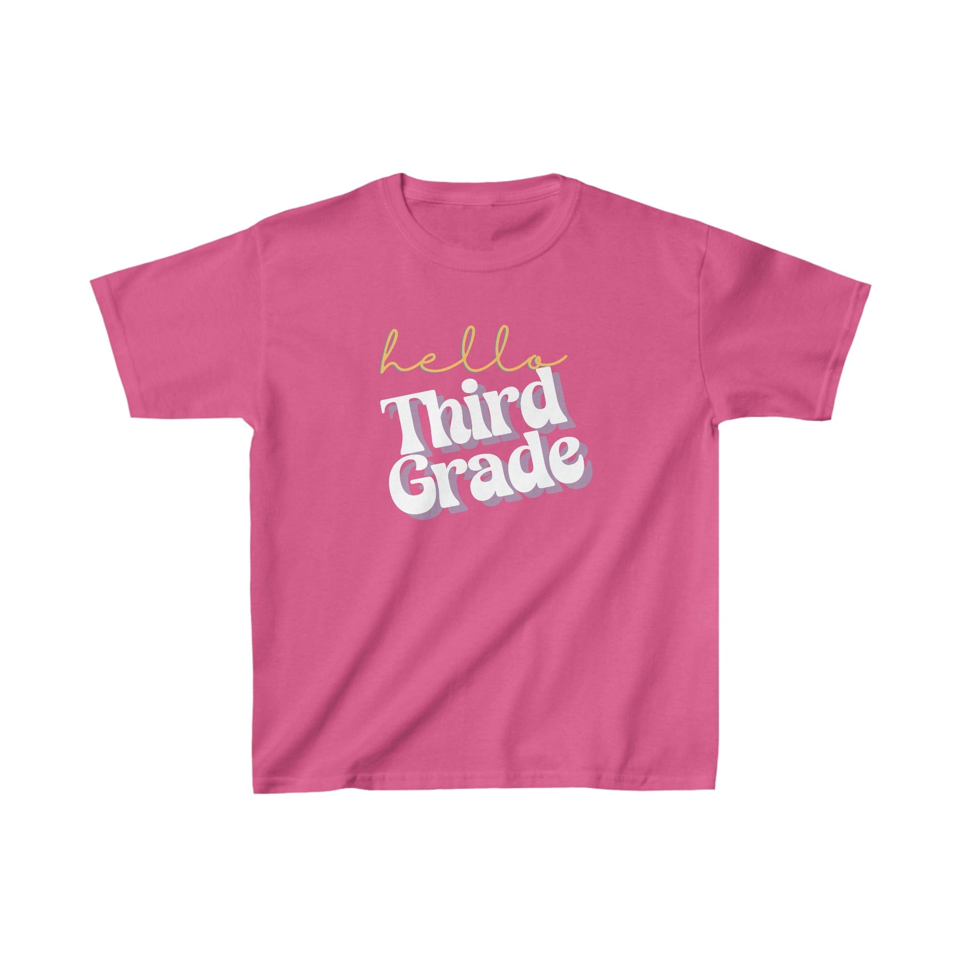 Kids clothes XS / Heliconia Hello Third Grade | Retro | YOUTH Sizes | Cotton Tee