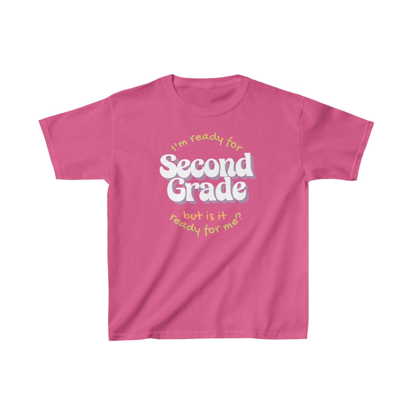 Kids clothes XS / Heliconia I'm Ready for Second Grade | But Is It Ready For Me? | Retro | YOUTH Sizes | Cotton Tee