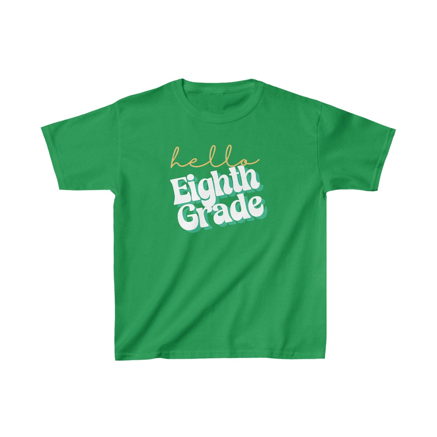 Kids clothes XS / Irish Green Hello Eighth Grade | Retro | YOUTH Sizes | Cotton Tee