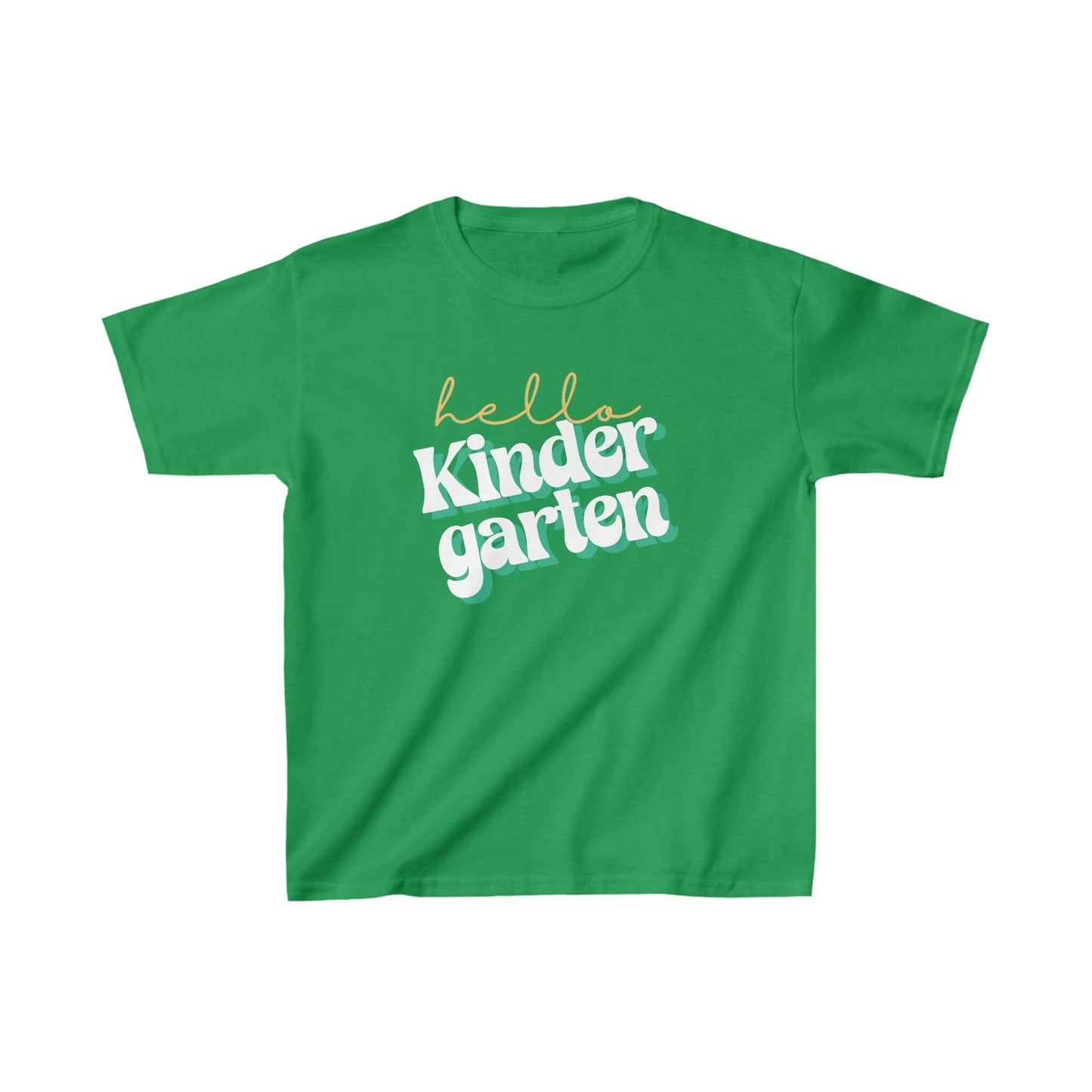 Kids clothes XS / Irish Green Hello Kindergarten | Retro | YOUTH Sizes | CottonTee