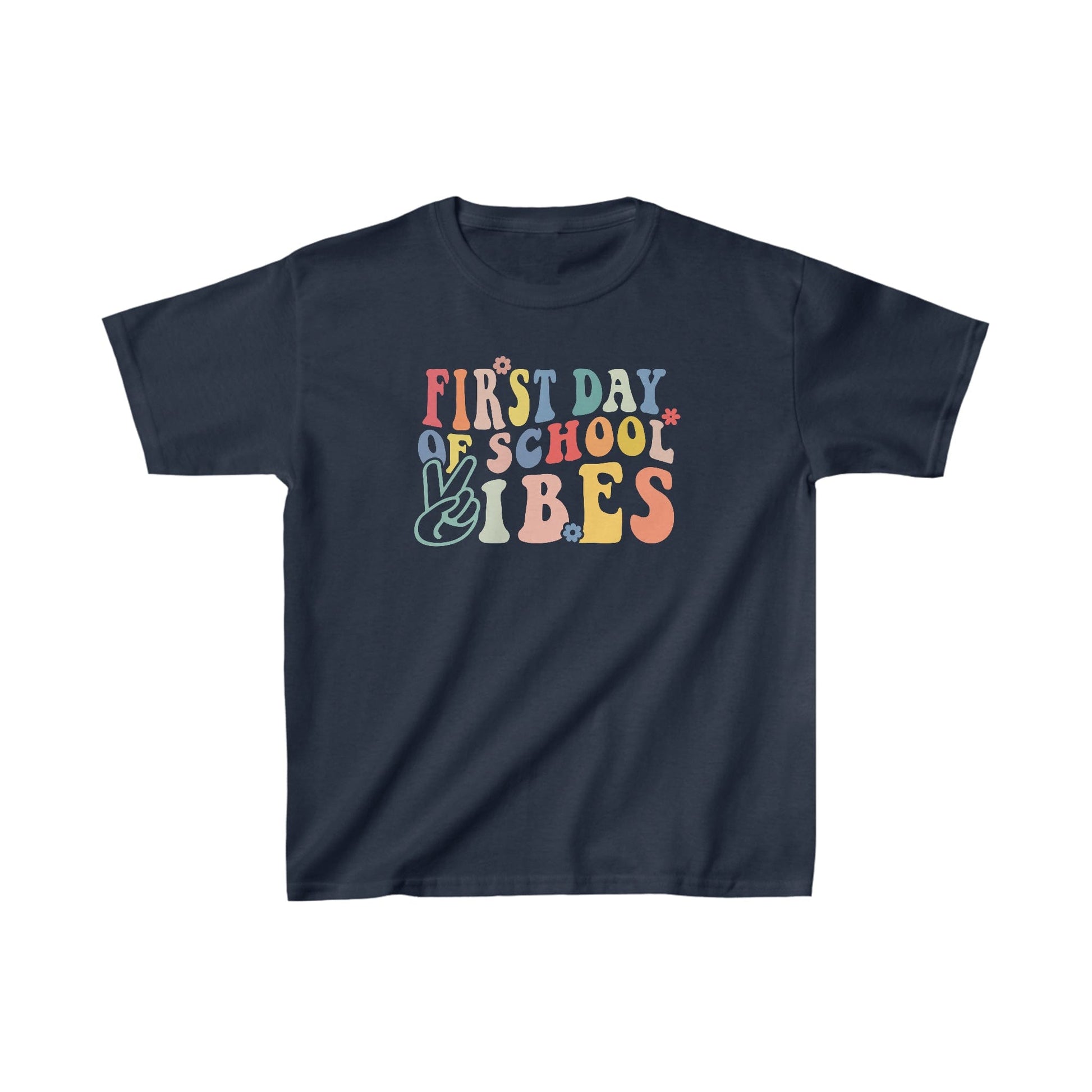 Kids clothes XS / Navy First Day of School Vibes | Retro | YOUTH Sizes | Cotton Tee