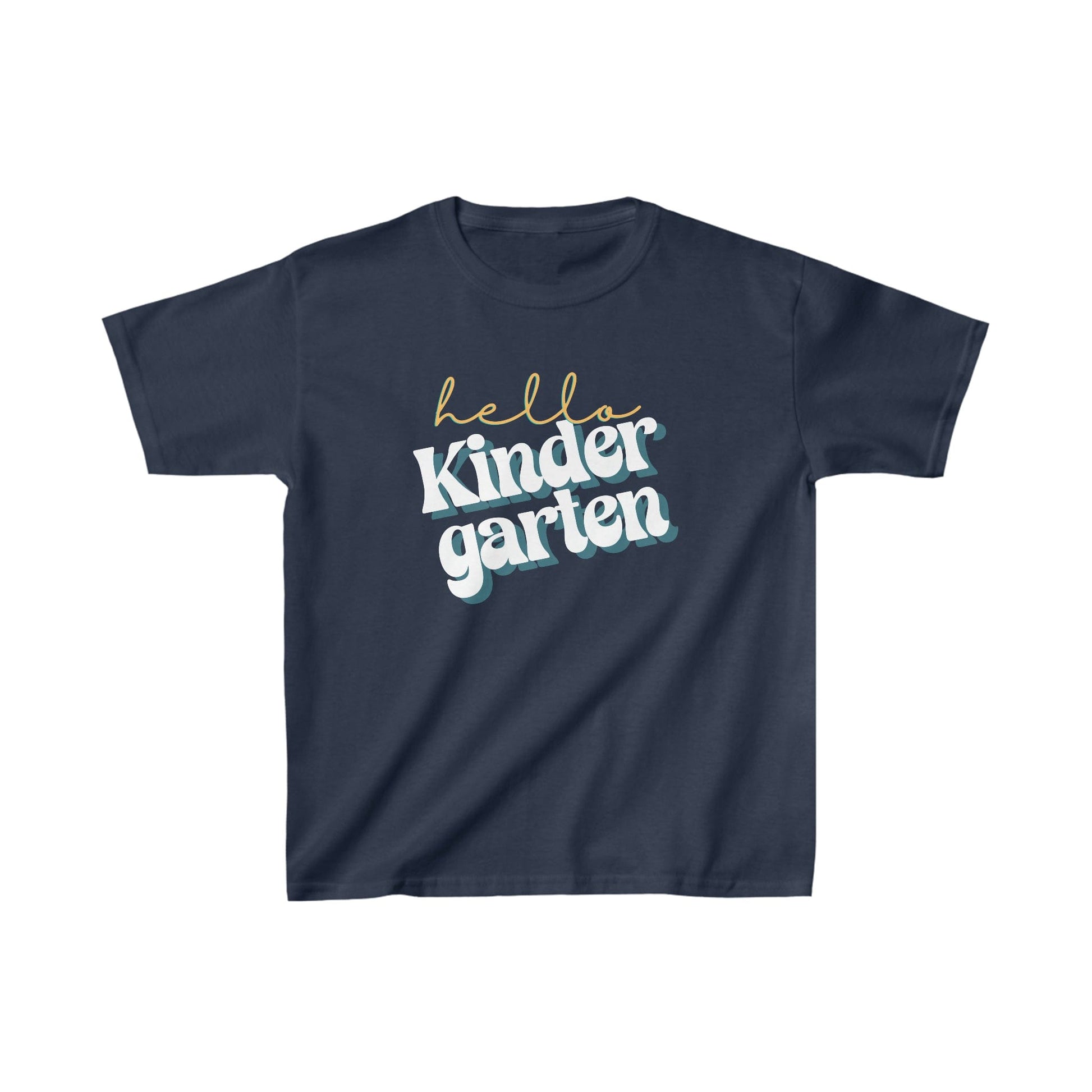 Kids clothes XS / Navy Hello Kindergarten | Retro | YOUTH Sizes | CottonTee