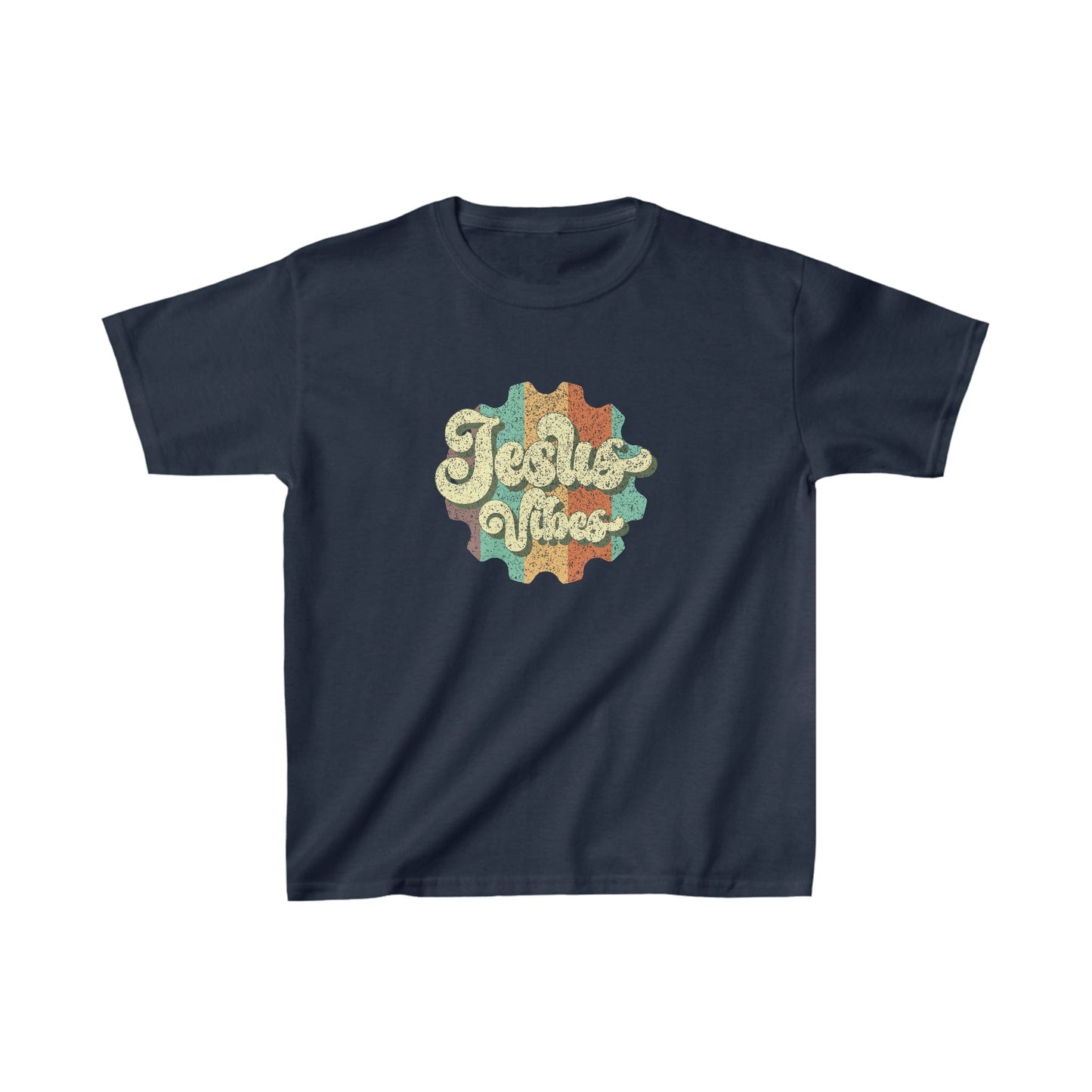 Kids clothes XS / Navy Jesus Vibes | Christian | Kids Heavy Cotton™ Tee