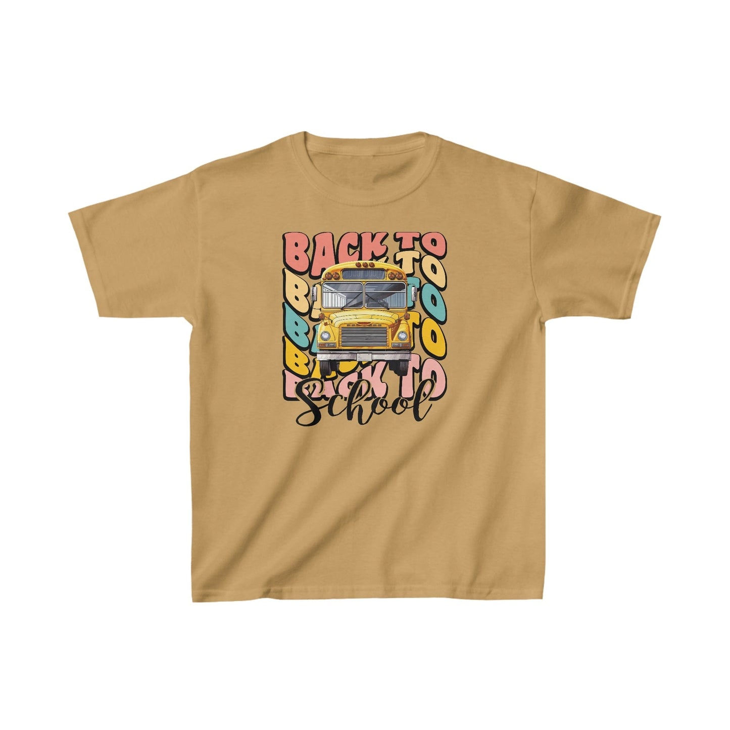 Kids clothes XS / Old Gold Back to School | School Bus | Retro | YOUTH Sizes | Cotton Tee