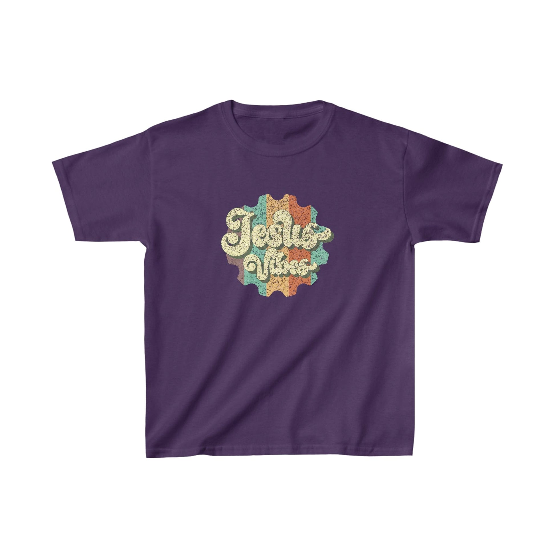 Kids clothes XS / Purple Jesus Vibes | Christian | Kids Heavy Cotton™ Tee