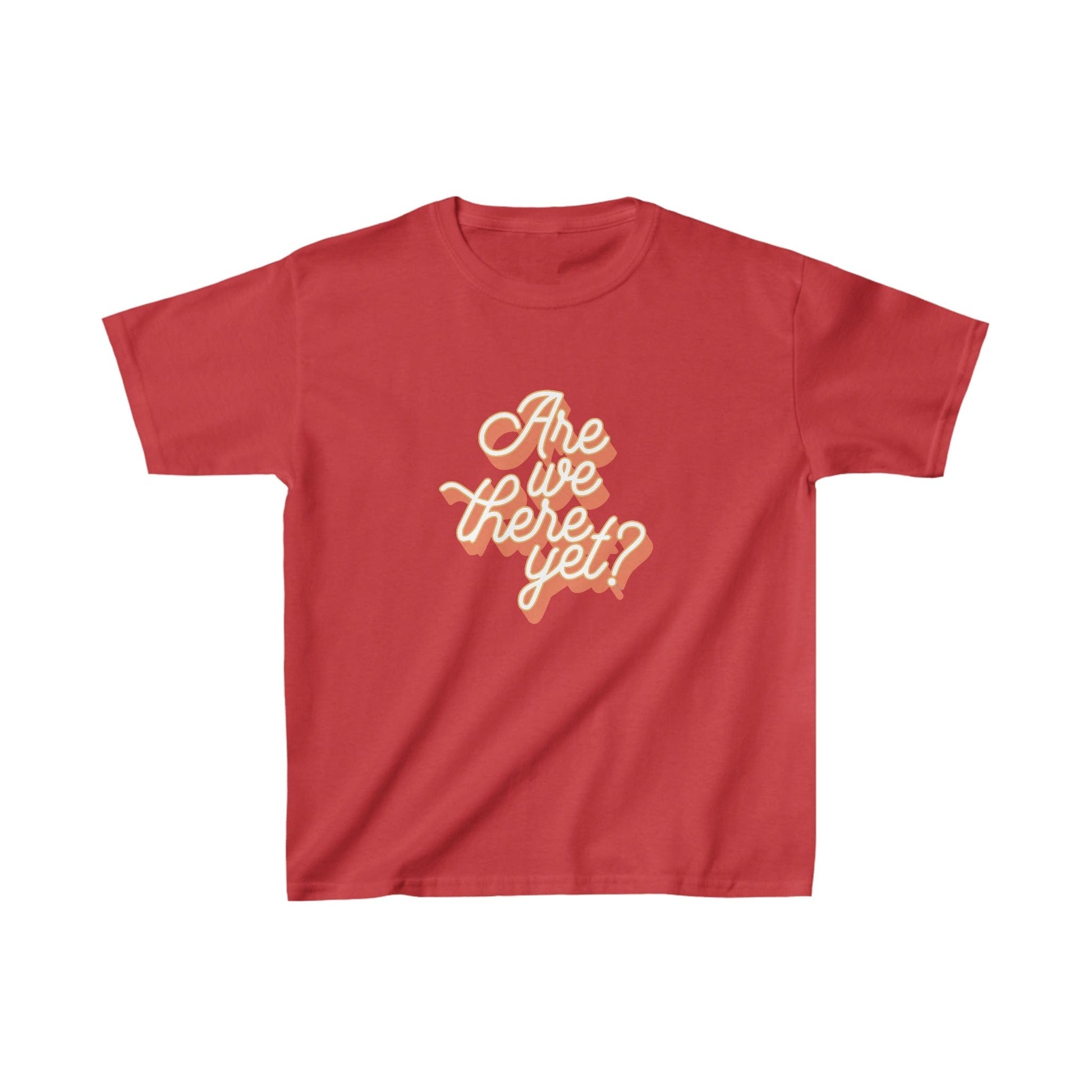 Kids clothes XS / Red Are We There Yet? | Vacation | Summer | Kids Heavy Cotton™ Tee