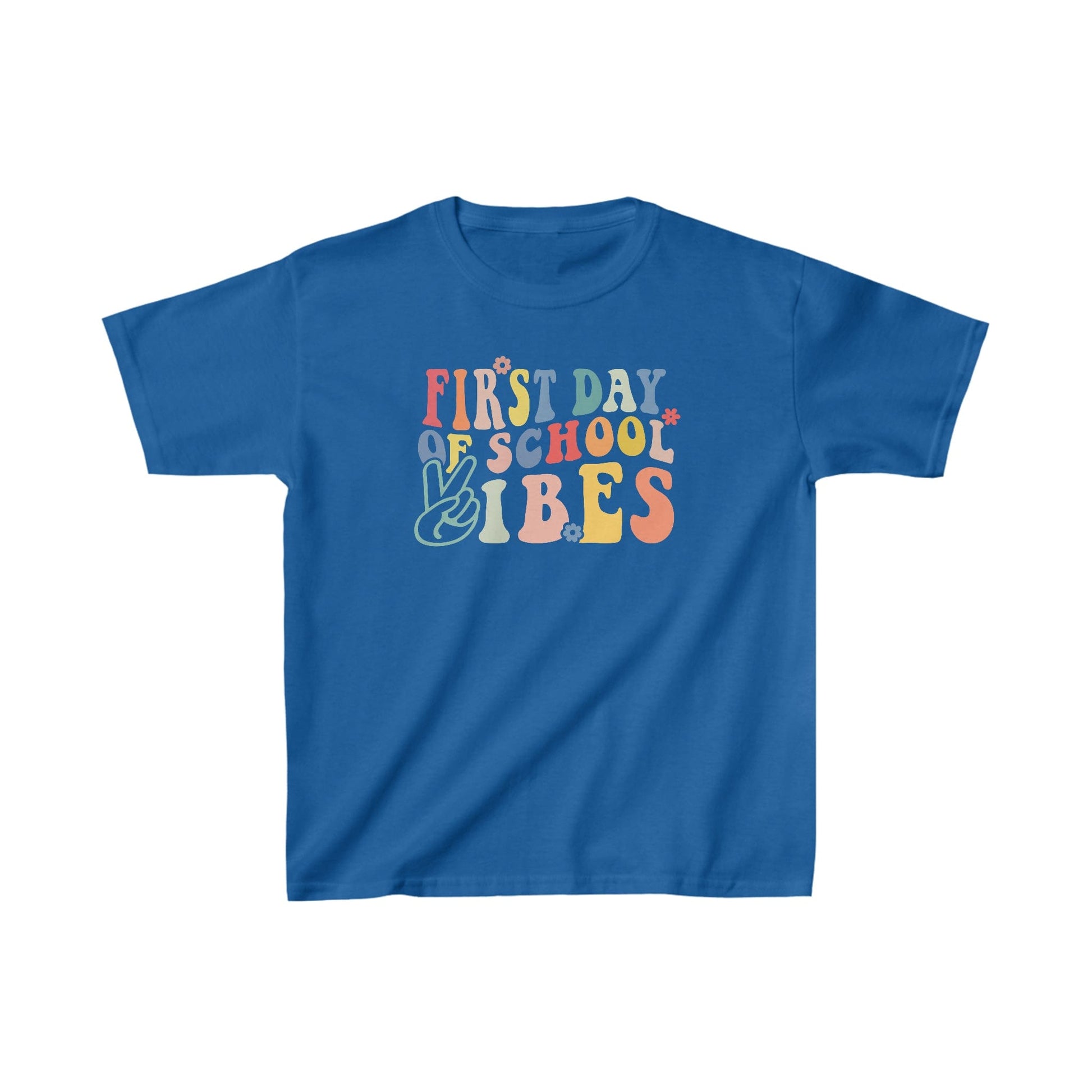 Kids clothes XS / Royal First Day of School Vibes | Retro | YOUTH Sizes | Cotton Tee