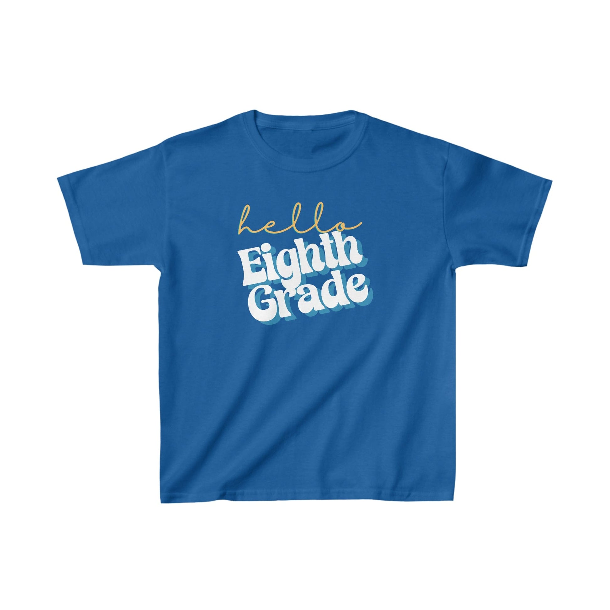 Kids clothes XS / Royal Hello Eighth Grade | Retro | YOUTH Sizes | Cotton Tee