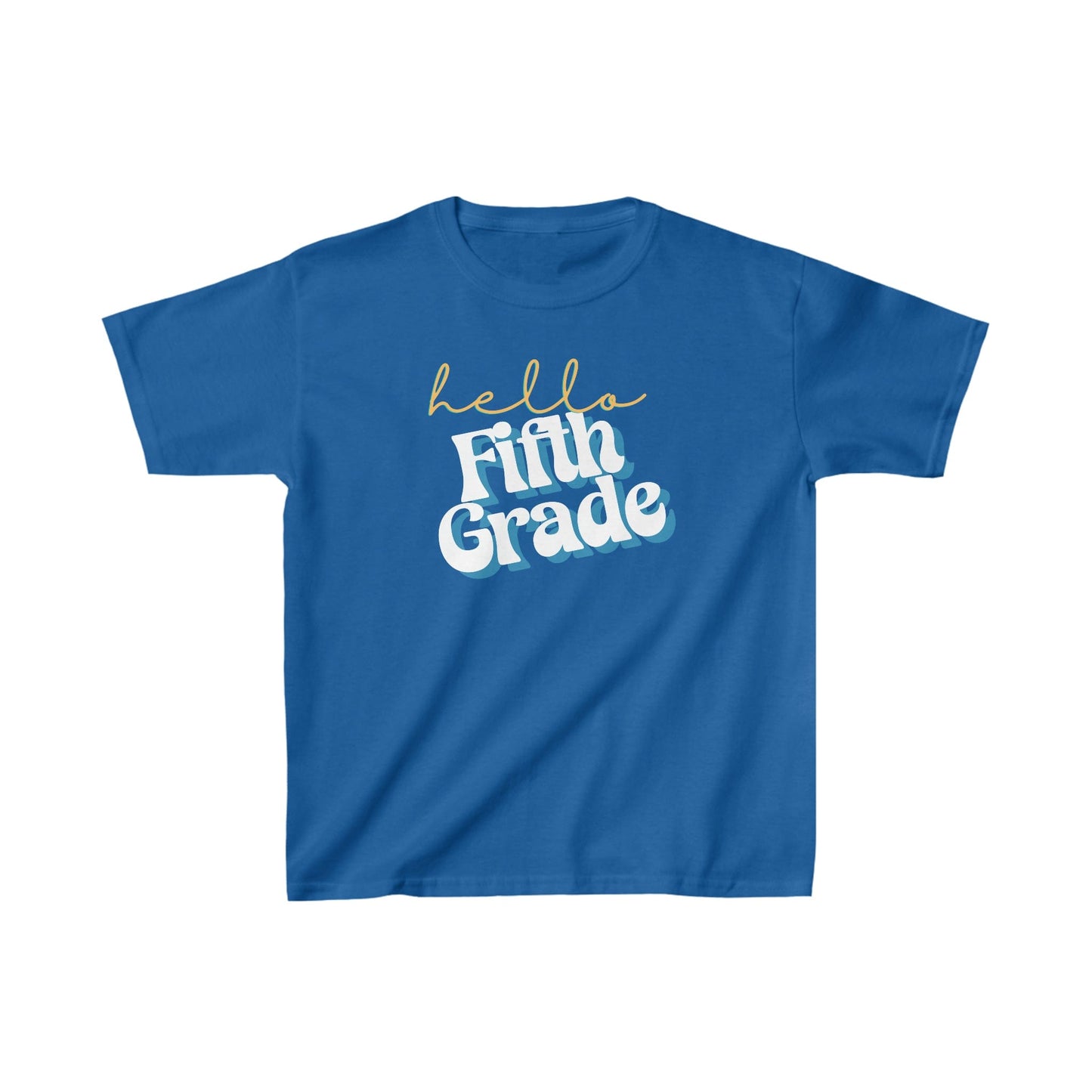 Kids clothes XS / Royal Hello Fifth Grade | Retro | YOUTH Sizes | Cotton Tee