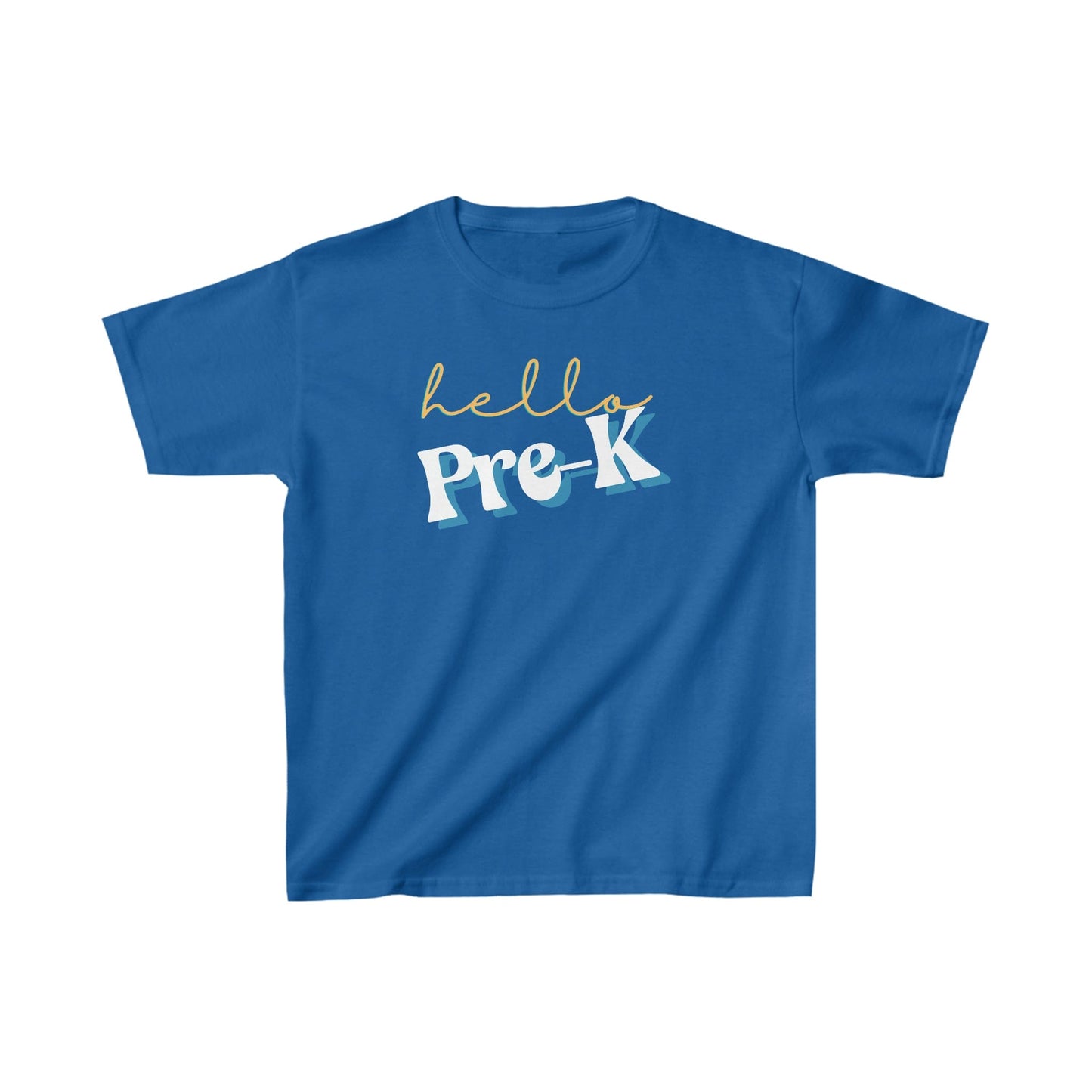 Kids clothes XS / Royal Hello Pre-K | Retro | YOUTH Sizes | Cotton Tee