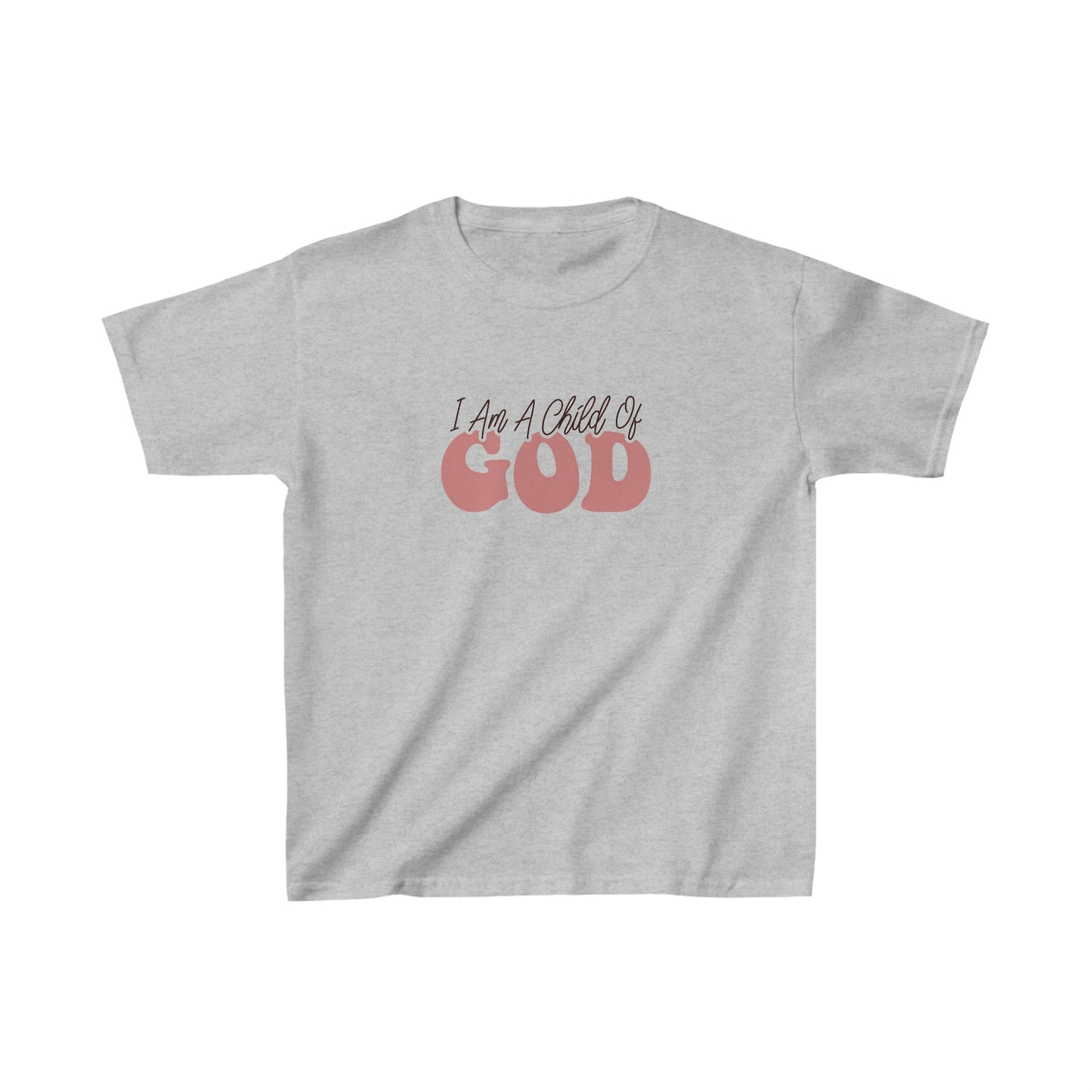 Kids clothes XS / Sport Grey I am a Child of God | Christian | Kids Heavy Cotton™ Tee