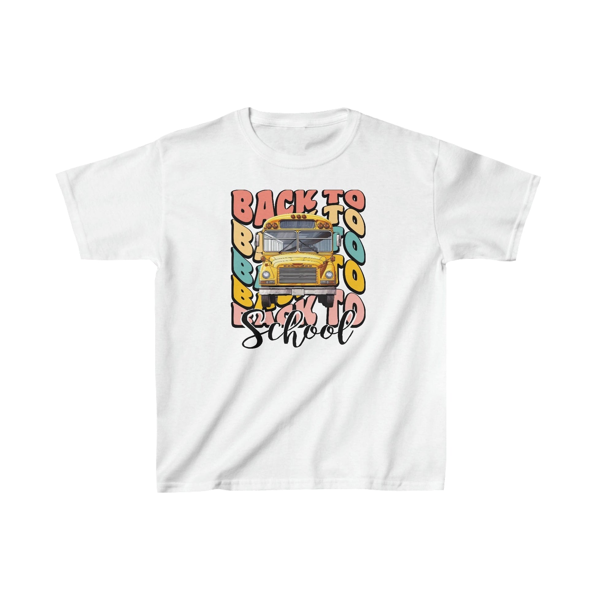 Kids clothes XS / White Back to School | School Bus | Retro | YOUTH Sizes | Cotton Tee