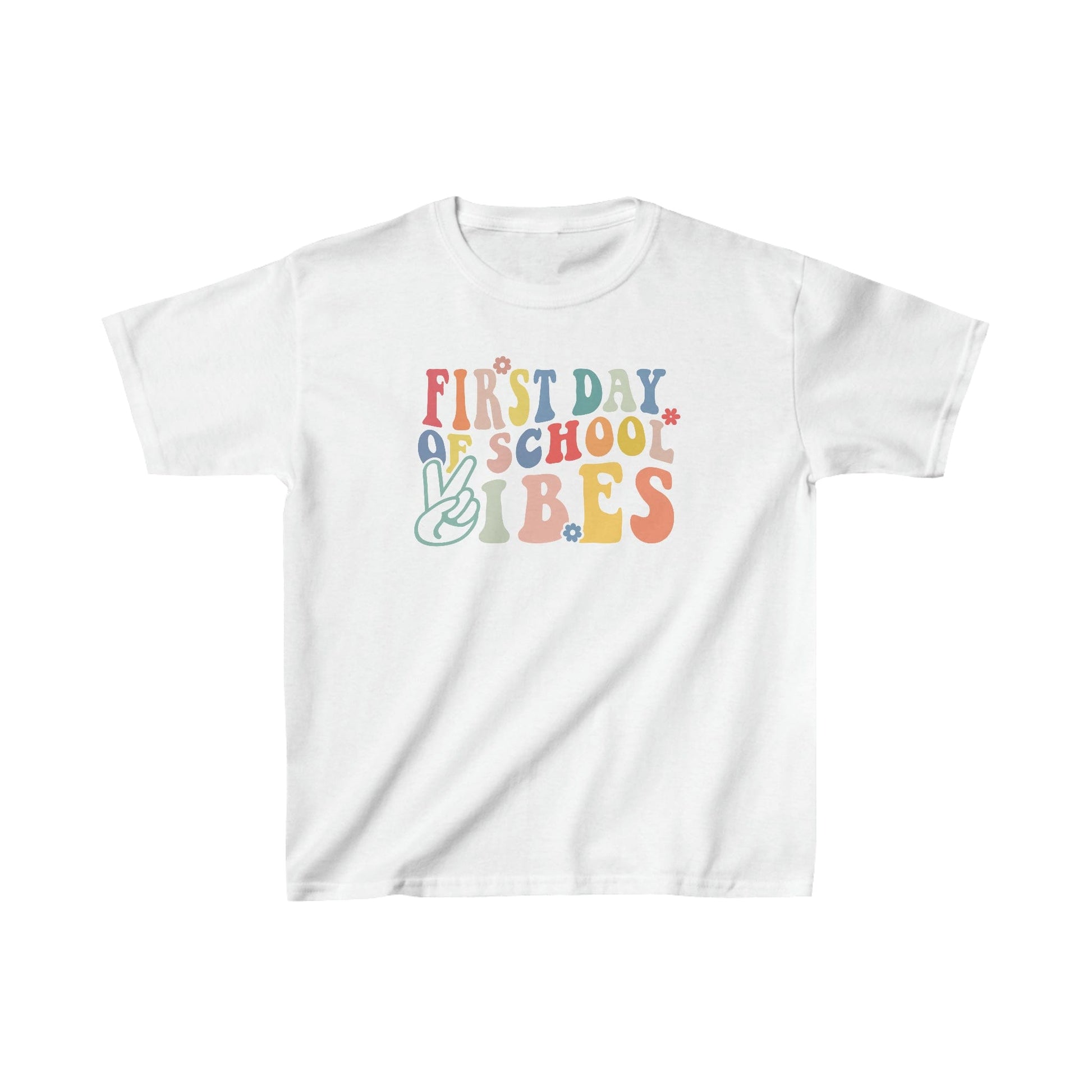 Kids clothes XS / White First Day of School Vibes | Retro | YOUTH Sizes | Cotton Tee