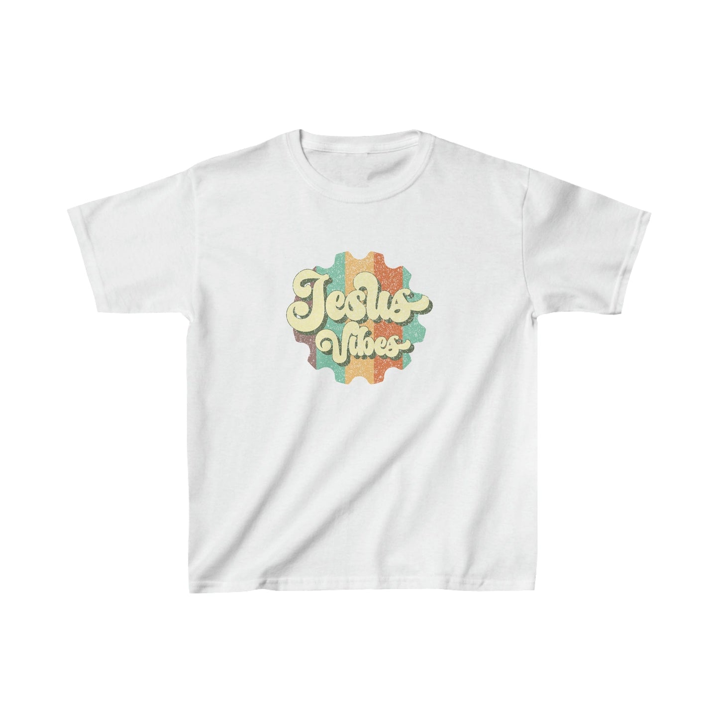 Kids clothes XS / White Jesus Vibes | Christian | Kids Heavy Cotton™ Tee